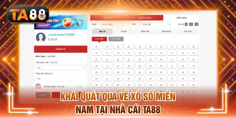 Khái quát qua về xổ số miền Nam tại nhà cái TA88